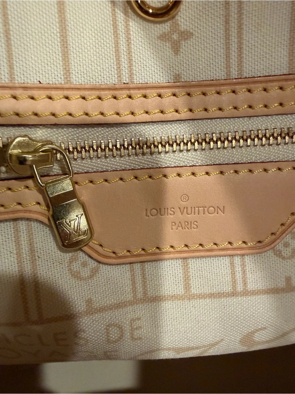 Louis Vuitton Neverfull MM Damier Azur Tote Bag with Samorga Insert